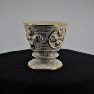 Vintage Haeger USA 22K Gold Tweed Vase/Urn Planter